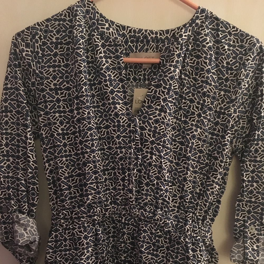 Loft blue / white romper